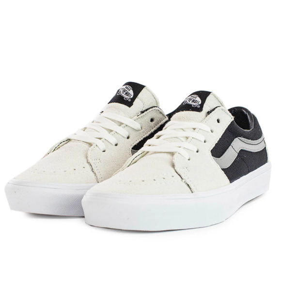VANS SK8-Low 2 Tone White/Black Suede Men\'s Sneakers Shoes Size 13 NEW